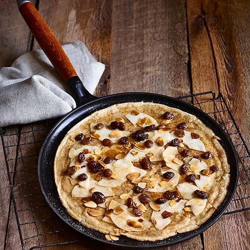 Miniatura 2 de Staub Sartén para crepas de hierro fundido de 11 pulgadas con esparcidor y espátula, color negro mate