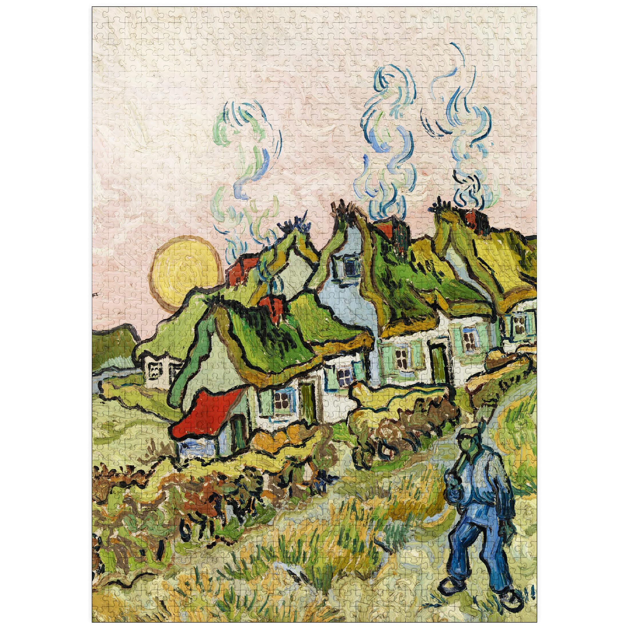 MyPuzzle Maisons et Figure 1890 par Vincent Van Gogh – Puzzle de qualité supérieure de 1000 pièces pour adultes