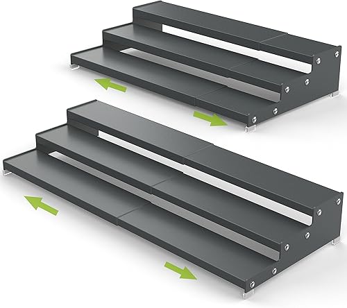 Jojocross Organizador de especias para gabinete, almacenamiento de especias expandible de 3 niveles, ideal para armario de cocina, armario, despensa disponible en Yaxa Colombia