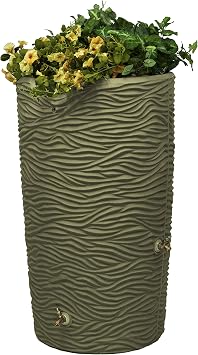 Good Ideas IMP-L65-KHA Impressions Palm Rain Saver, 65-Gallon, Khaki