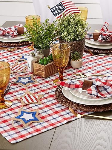 Miniatura 5 de DII Colección de manteles americanos a cuadros para uso diario, comidas de verano, barbacoas, pícnics, entretenimiento en interiores y exteriores,