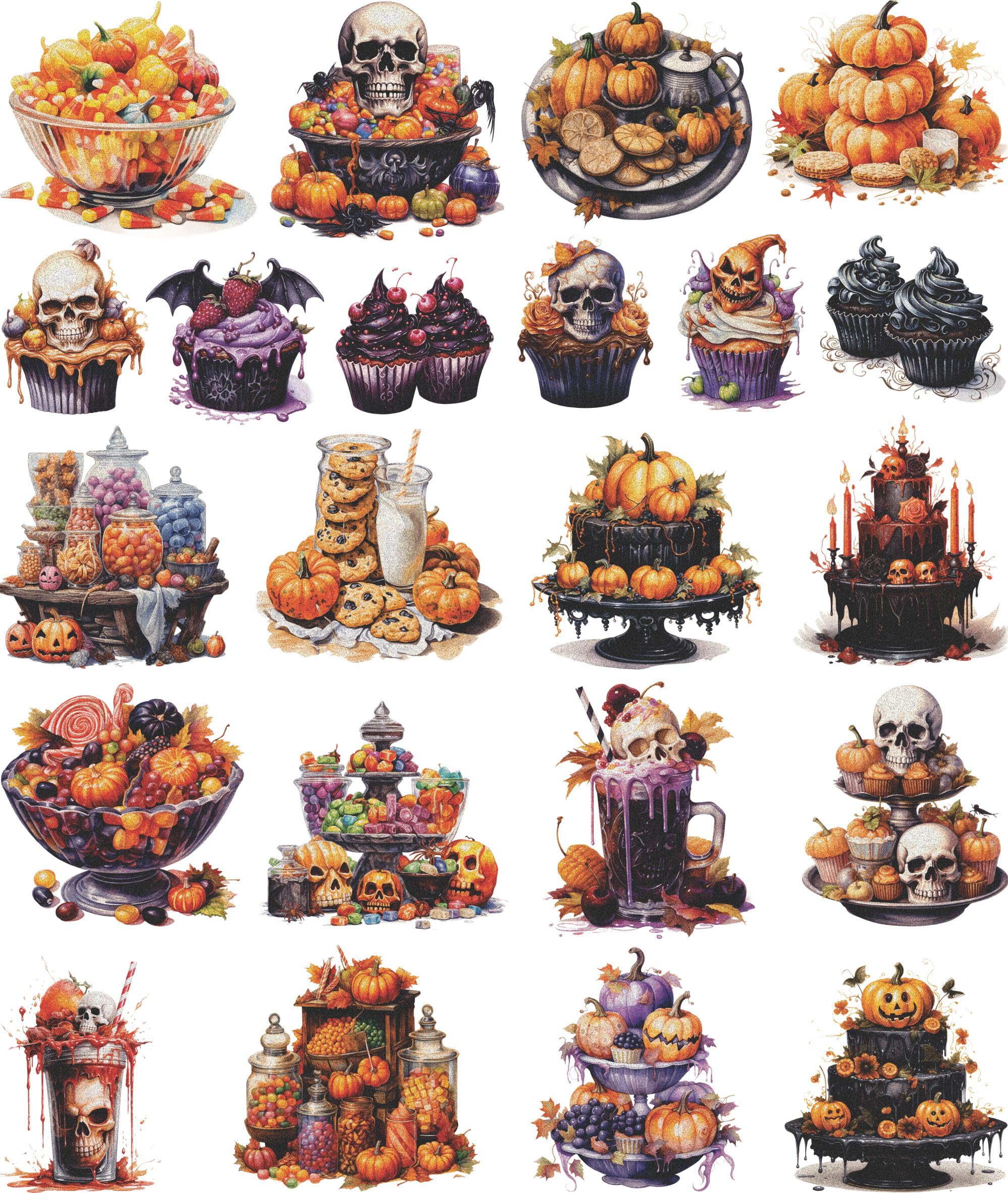 Papier de riz d'Halloween poster créatif et collage sur meuble craft
