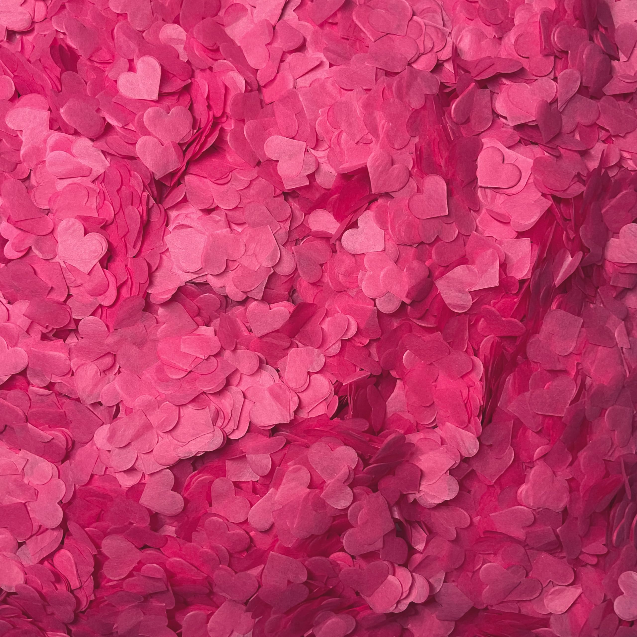 Biodegradable Heart Wedding Confetti | Eco-Friendly Tissue Paper Hearts | Many Colours (Fuchsia Pink, Medium (100g) 30 Handfuls)