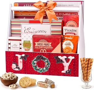 Broadway Basketeers Holiday Gift Crate – Gourmet Gift Box with Sweet & Savory Snacks, Cookies & Treats – Holiday Gift Box for Men, Women & Adults – Families & Couples – Friends & Neighbors