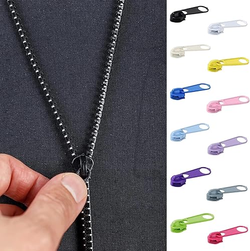 Miniatura 5 de DOITEM Kit de reparación de cremallera de 96 piezas, kit de rescate con cremallera 3# (12 colores) para ropa, chaquetas, bolsos, equipaje, mochilas