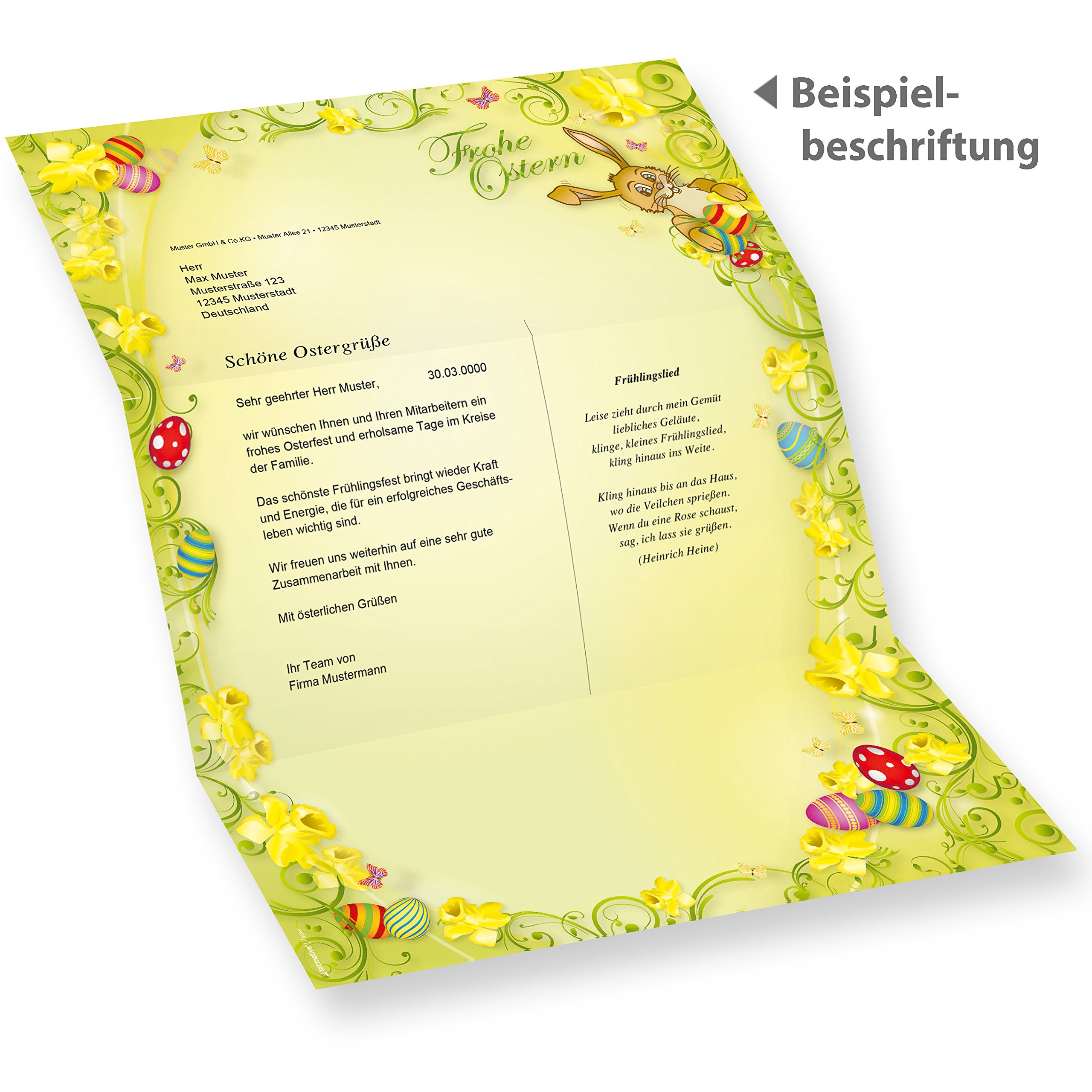 Briefpapier Ostern mit Hase 1-seitig (500 Stück) DIN A4