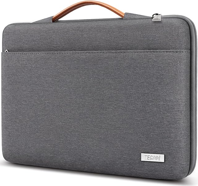 TECOOL 14 inch Laptop Case Sleeve Protective Cover Bag for 14 Inch HP Lenovo Acer ASUS Chromebook Dell Notebook, 15 Inch Surface Laptop, MacBook PRO 15 Waterproof Cover with Handle, Dark Grey