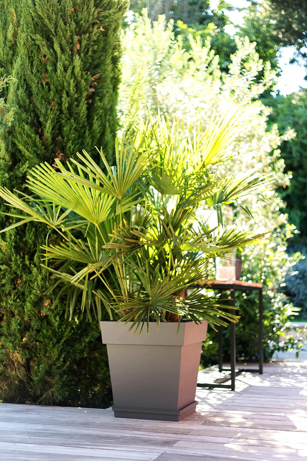 EDA Flower Pot, Taupe, Hauteur 52,5 cm