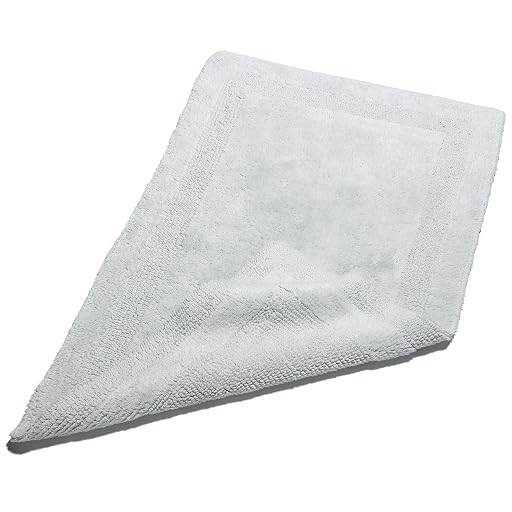 Pinzon Luxury Reversible Cotton Bath Rug, Silver Sage