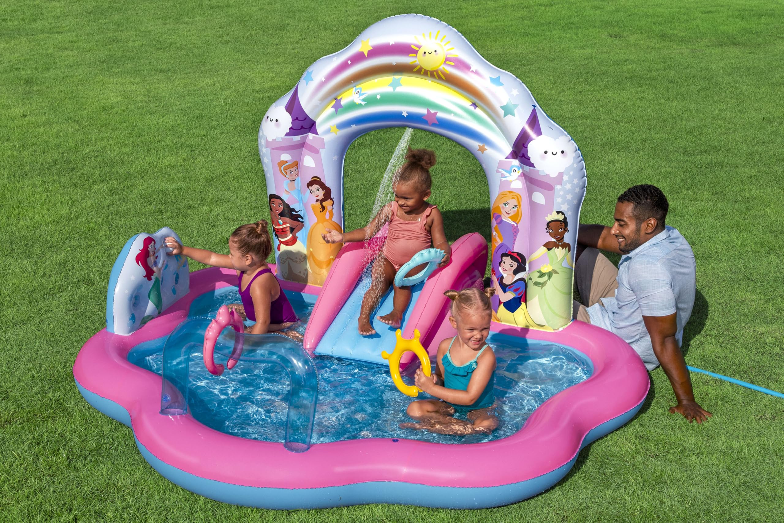 Bestway - Disney Princess Wasserspielcenter Zauberhafte Welt 221 x 193 x 140 cm