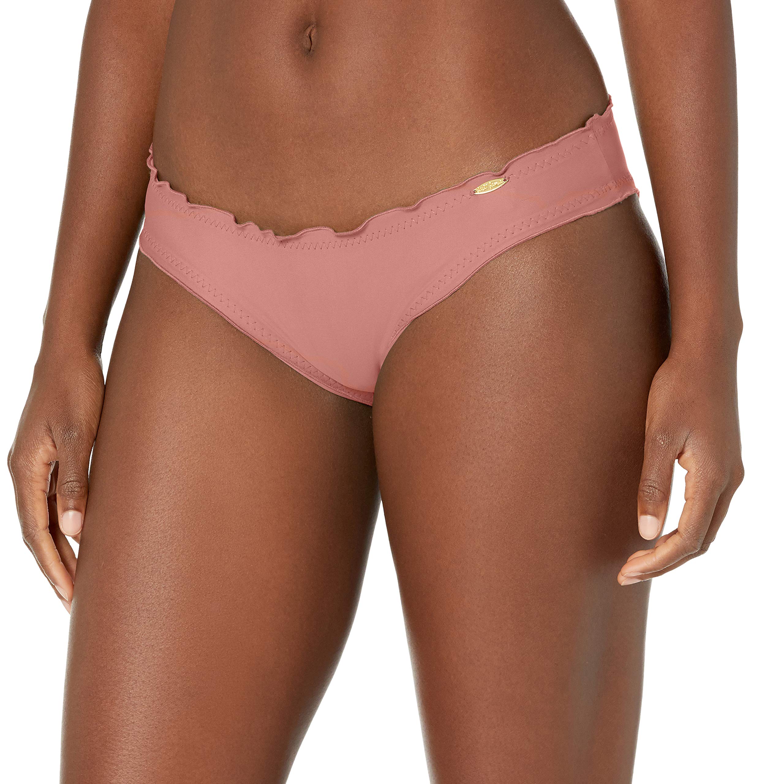 Luli Fama Women's COSITA BUENA ZIG ZAG OPEN SIDE MODERATE BIKINI BOTTOM Bikini Bottoms