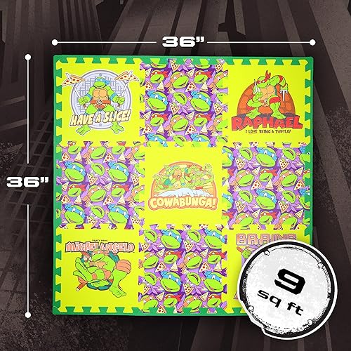 Miniatura 5 de Teenage Mutant Ninja Turtles - Tapete de espuma para niños, rompecabezas entrelazado, antideslizante y no tóxico, tapete de juego para ejercicio,