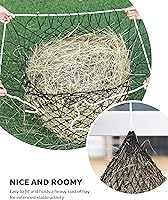 Vista 4 de Harrison Howard Red de heno de alimentación lenta para caballo, 2 piezas, suministros de alimentación para caballos, color negro, 40 pulgadas