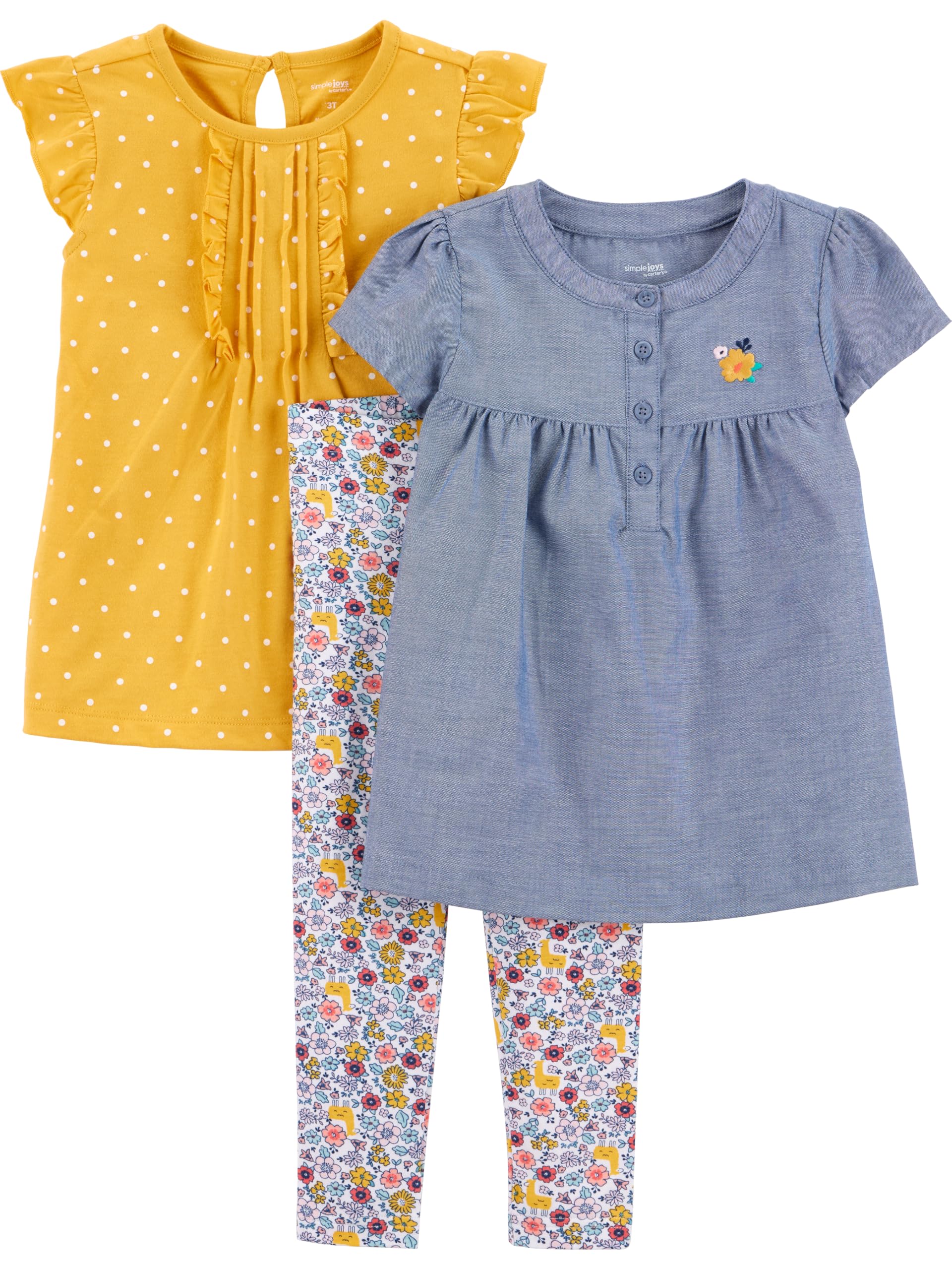 Simple Joys by Carter's baby-girls 3-piece Playwear Set