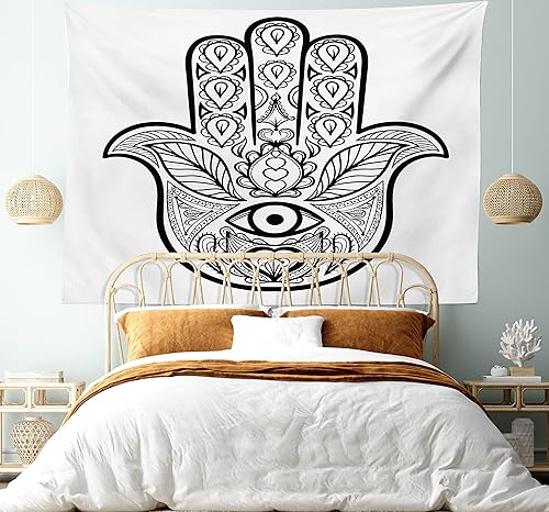 Miniatura 22 de Ambesonne Tapiz hawaiano, Costa Na Pali en la isla de Kauai en Hawái, día soleado, horizonte de montaña, colgante de pared para dormitorio, sala