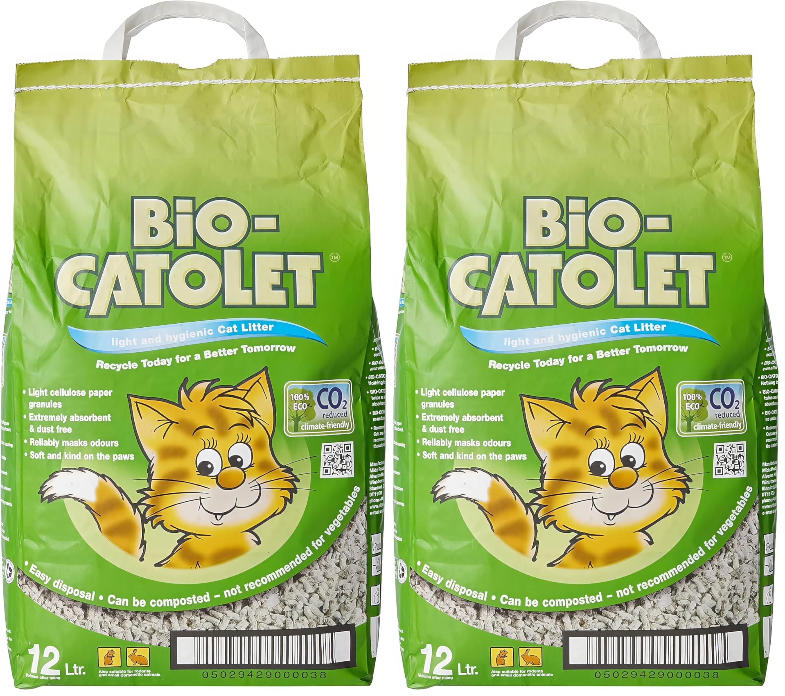 Bio-Catolet Light & Hygienic Recycled Paper Granules Cat Litter 12 Liter, Packaging May Vary — view 9