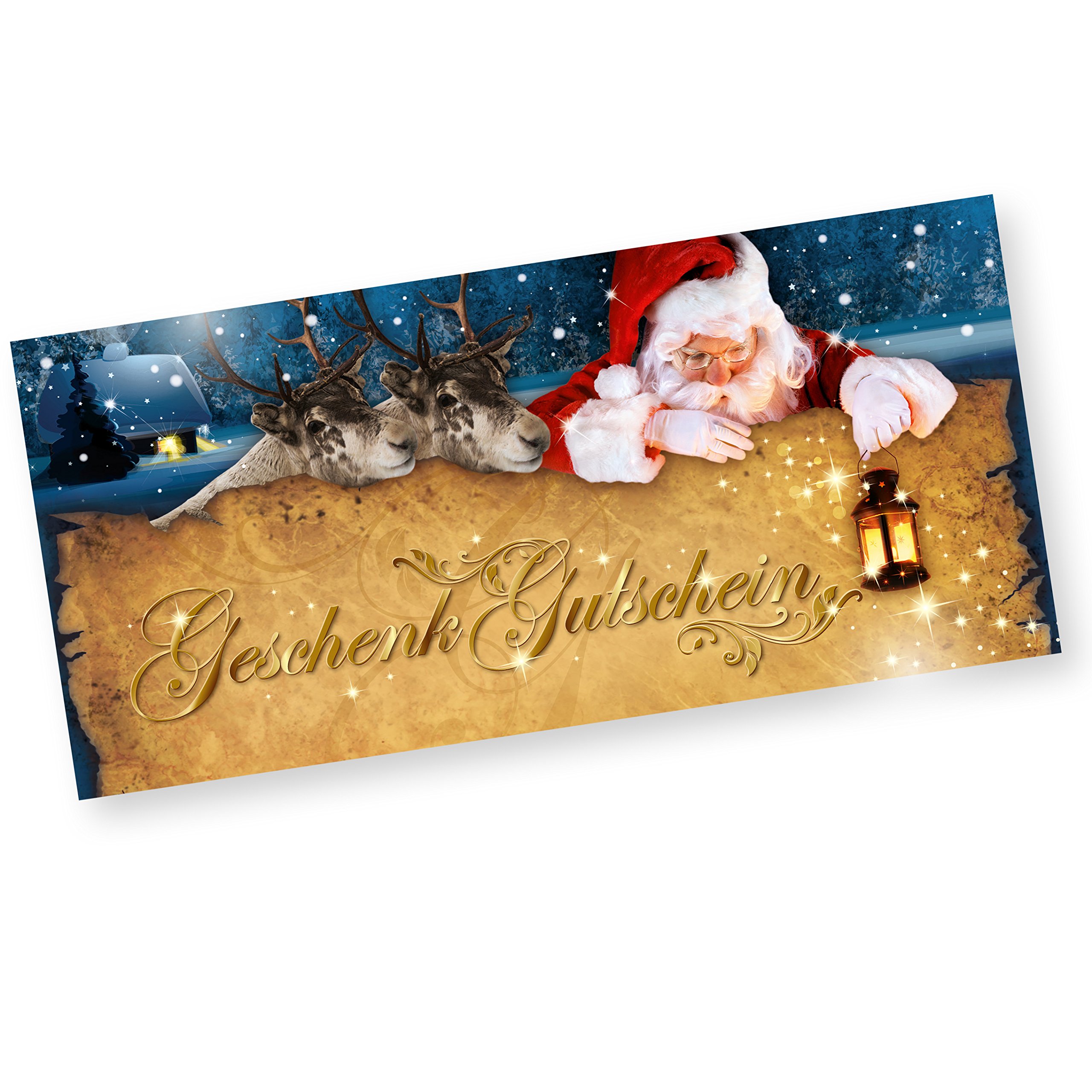 tatmotive Geschenkgutscheine Weihnachten Nordpol Express 500 Stück Gutscheine Gutscheinkarten Weihnachten für Kunden für Firma Gewerbe
