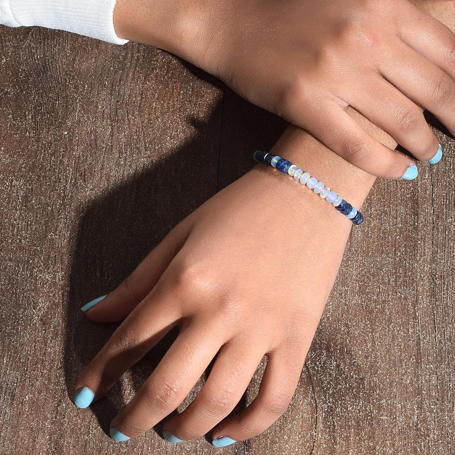 Boho Ethiopian Fire Opal Bracelets for Women Trendy of Valentines Gifts, Silver Bracelets for Women the Best Womens Birthday gifts - Image 2