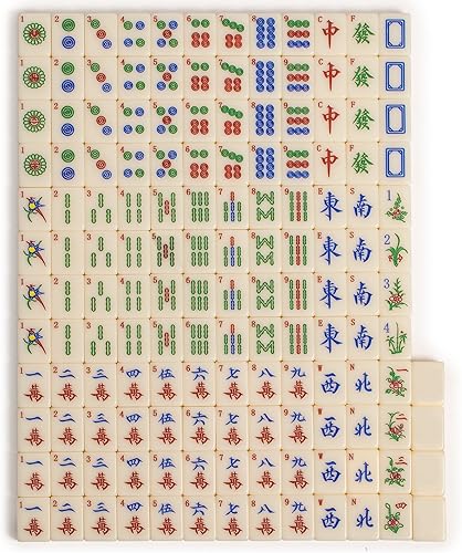 Miniatura 7 de Juego de mesa Chino Mahjong Mah Jong Mahjongg Mah-Jongg Mah Jongg Majiang para profesionales con estuche compacto de madera