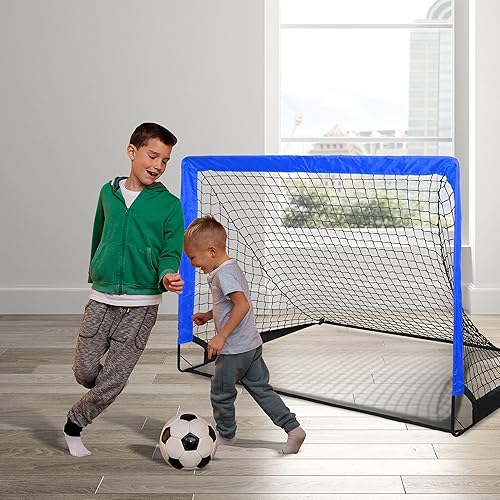 Miniatura 8 de YSSOA Juego de 2 porterías de fútbol portátiles de 4 x 3 pies para patio trasero plegable con bolsa de transporte, perfecto para jóvenes, adultos,
