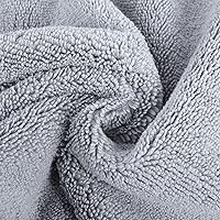 Vista 3 de POLYTE Toalla de mano de microfibra de secado rápido, sin pelusas, 16 x 30 pulgadas, juego de 4 (gris)
