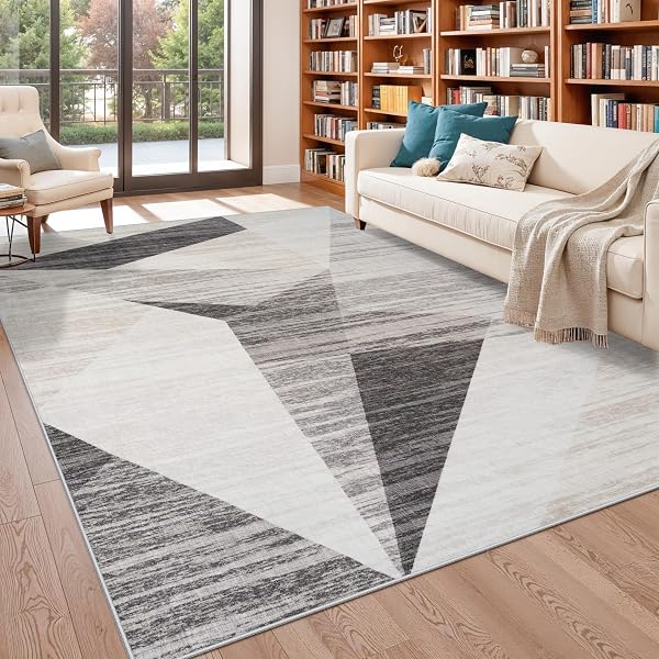 Minimalist Mid-Century Geometric Area Rug