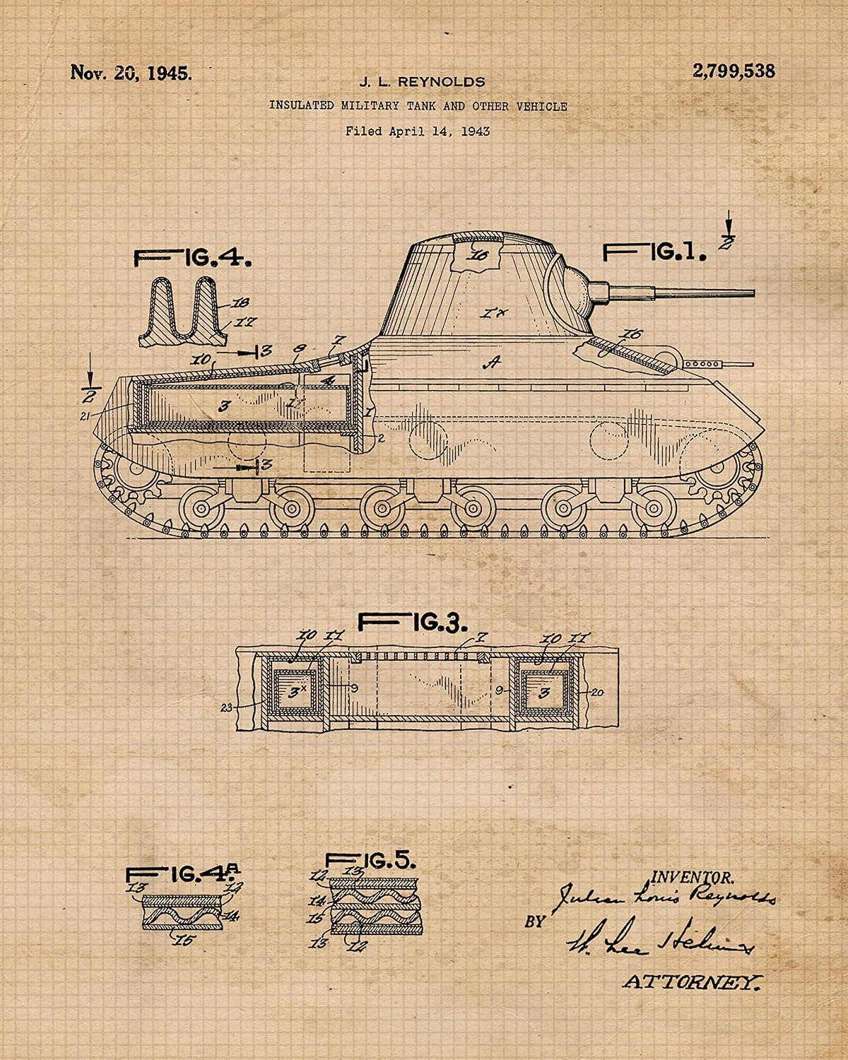 Classic Military Vehicle Equipment Patent Prints, 6 (8x10) Unframed Photos, Wall Art Decor for Home Work Office American History Country Patriot Security Cadet Soldier Academy School Student Teacher Coach