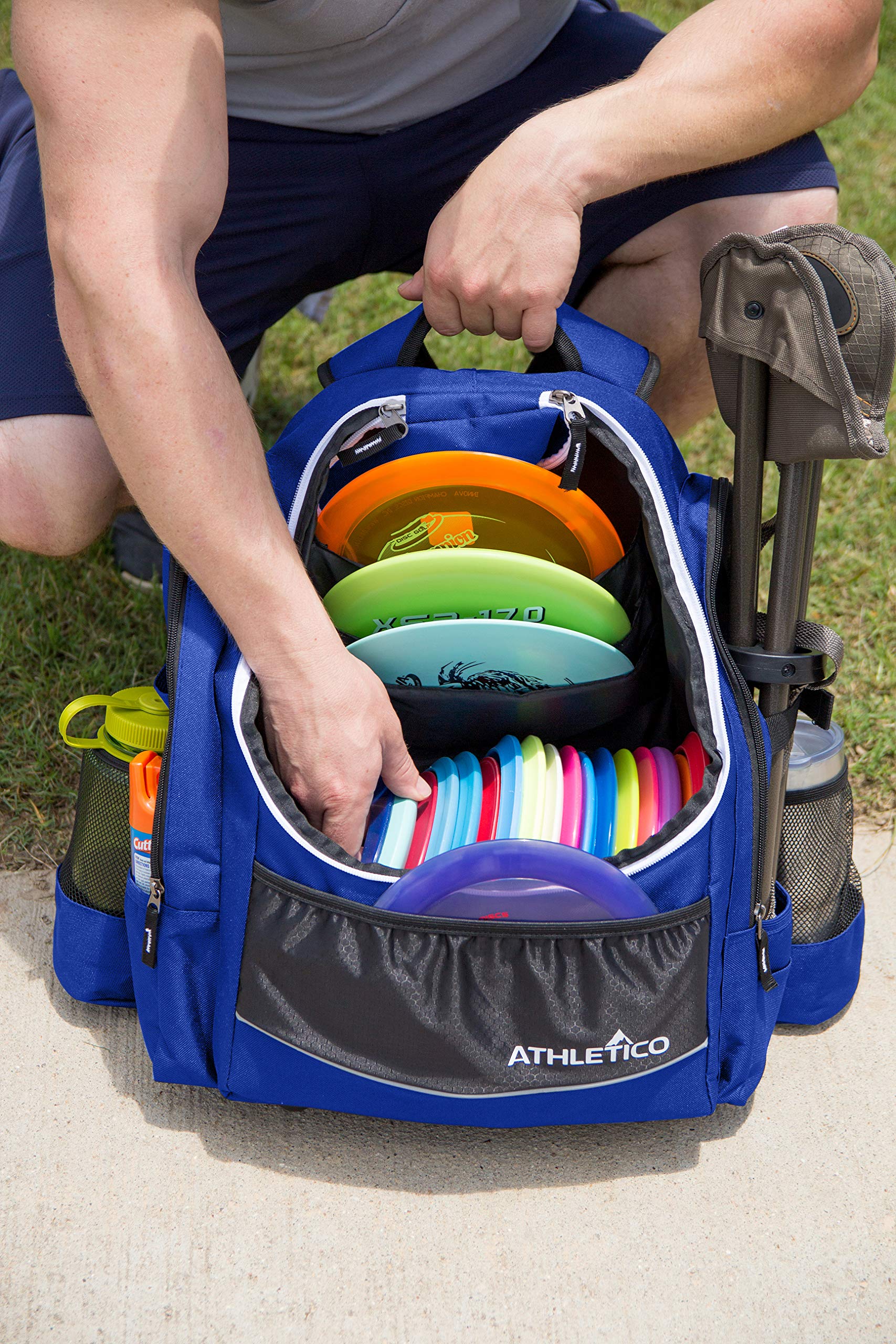 Power Shot Disc Golf Backpack | 20+ Disc Capacity |Pro or Beginner Disc Golf Bag The Legend 3.0 backpack w/cooler main image 4