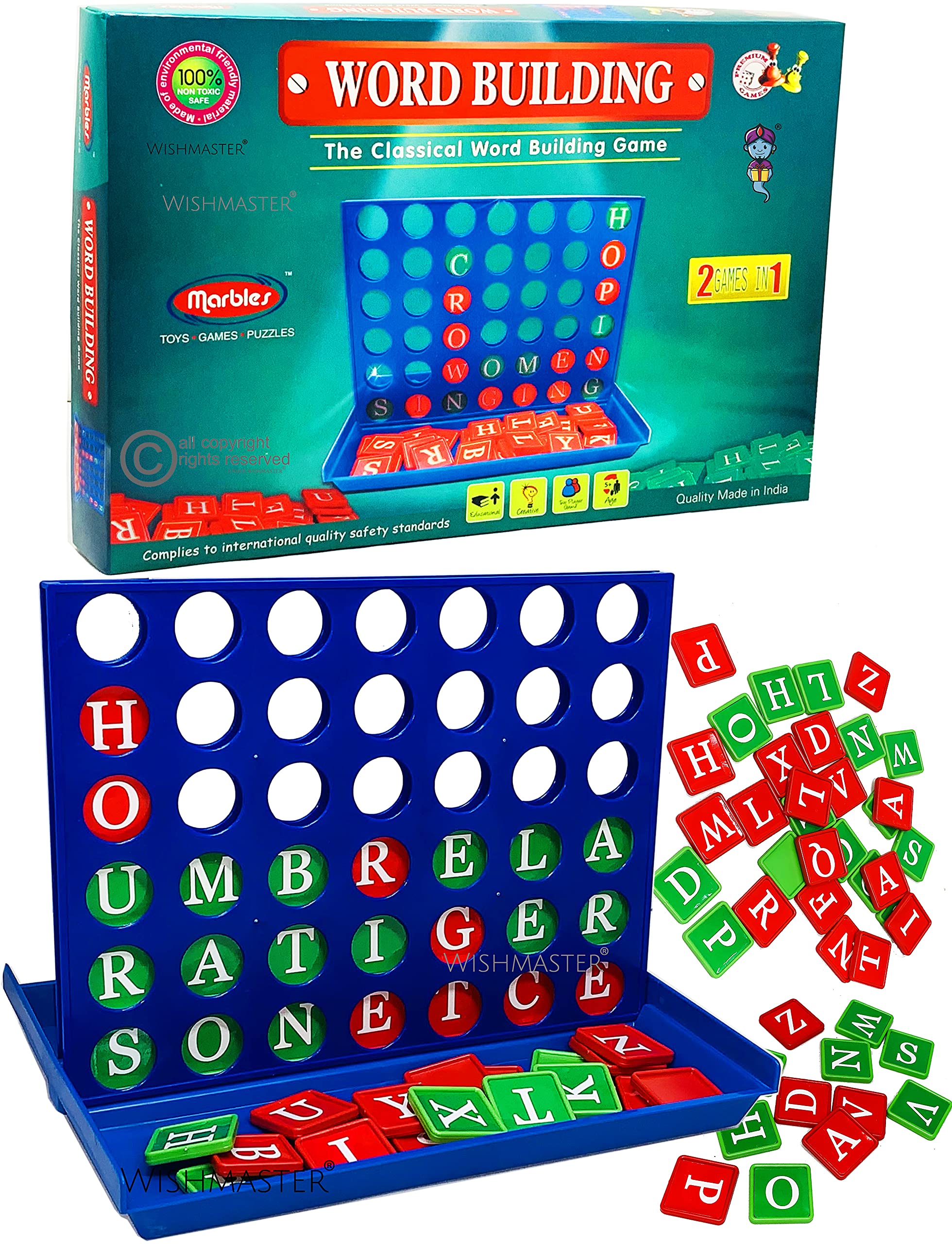 Buy Wishmaster The Classical Word Building 2 in 1 Board Game, Lets