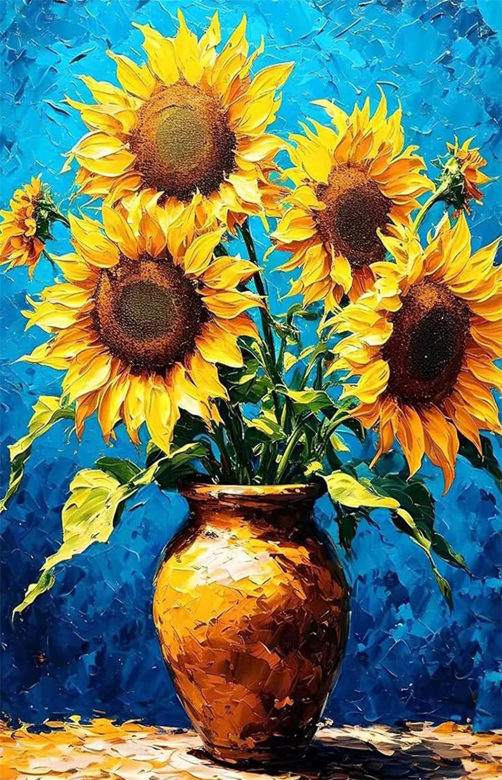 Niasansi Adult Paint by Number Kits,Painting Kits on Canvas,Large Color by Numbers Watercolor Gifts for Friends Home Wall Decor (Sunflower)