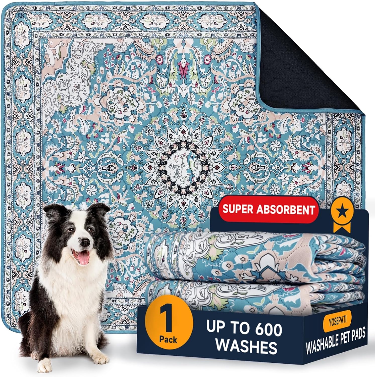 Washable Pee Pads for Dogs, Puppy Pads with Pheromones, 2026 Upgraded PuppyPad 72"x72" Waterproof Non-Slip Reusable Puppy Pad with Fast Absorbent,Leakproof Whelping Pads for Pet Housebreaking
