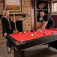 Vista 3 de Freetime Fun Palo de billar de 48 pulgadas, palos de billar para taco de billar, 2 piezas, madera dura, accesorios para mesa de billar