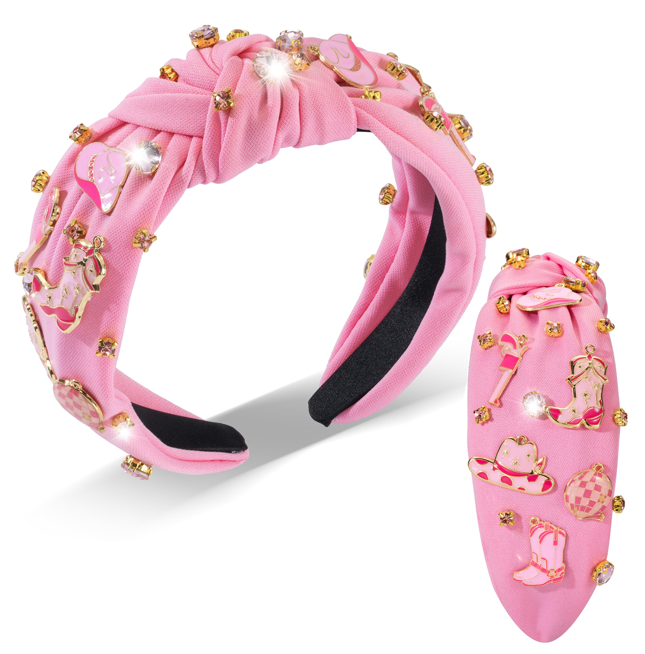 Amazon.com : Mixcbe Western Cowgirl Pink Headband for Women  display picture 1