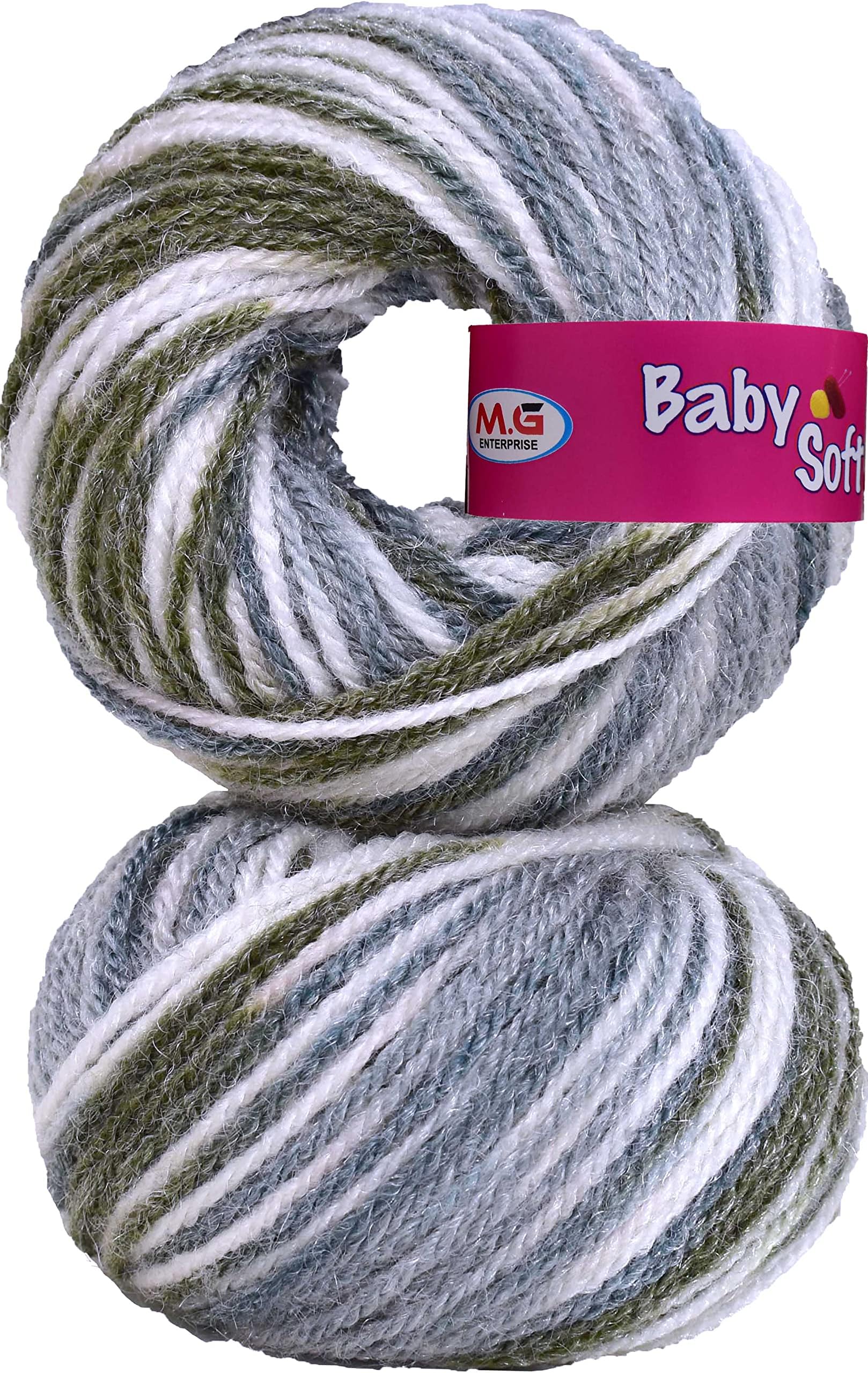 M.G Premium Acrylic KK9Baby Soft 4 Ply Ball Hand Knitting Wool (14 Pcs)