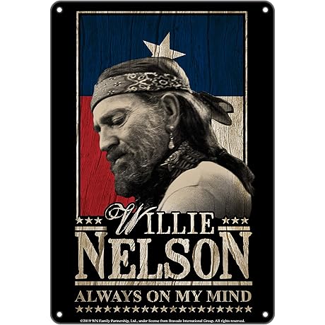 Willie Nelson Tin Sign Always On My Mind Home Decor Wall Art