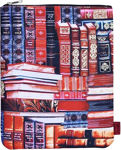 LParkin Funda clásica para libros, protector de libros con cremallera para libros de bolsillo, tamaño mediano de 11 x 8.5 pulgadas, regalo para