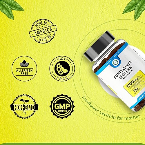 Miniatura 8 de Cápsulas blandas de lecitina de girasol – Desbloquea obstrucciones, mejora el flujo de leche para madres que amamantan – Ricas en ácidos grasos y