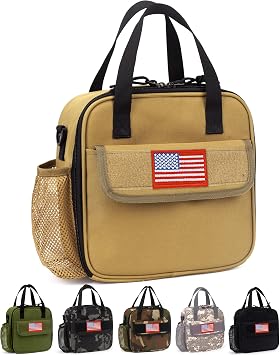 5.5L Insulated Tactical Kids Lunch Bags with Shoulder Strap for School Boys