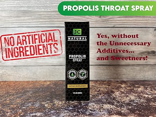 Miniatura 6 de JC Natural x CGM Labs - Spray de propóleo para la garganta, soluble en agua, sin alcohol. Apoyo inmunológico natural. Combate organismos nocivos,
