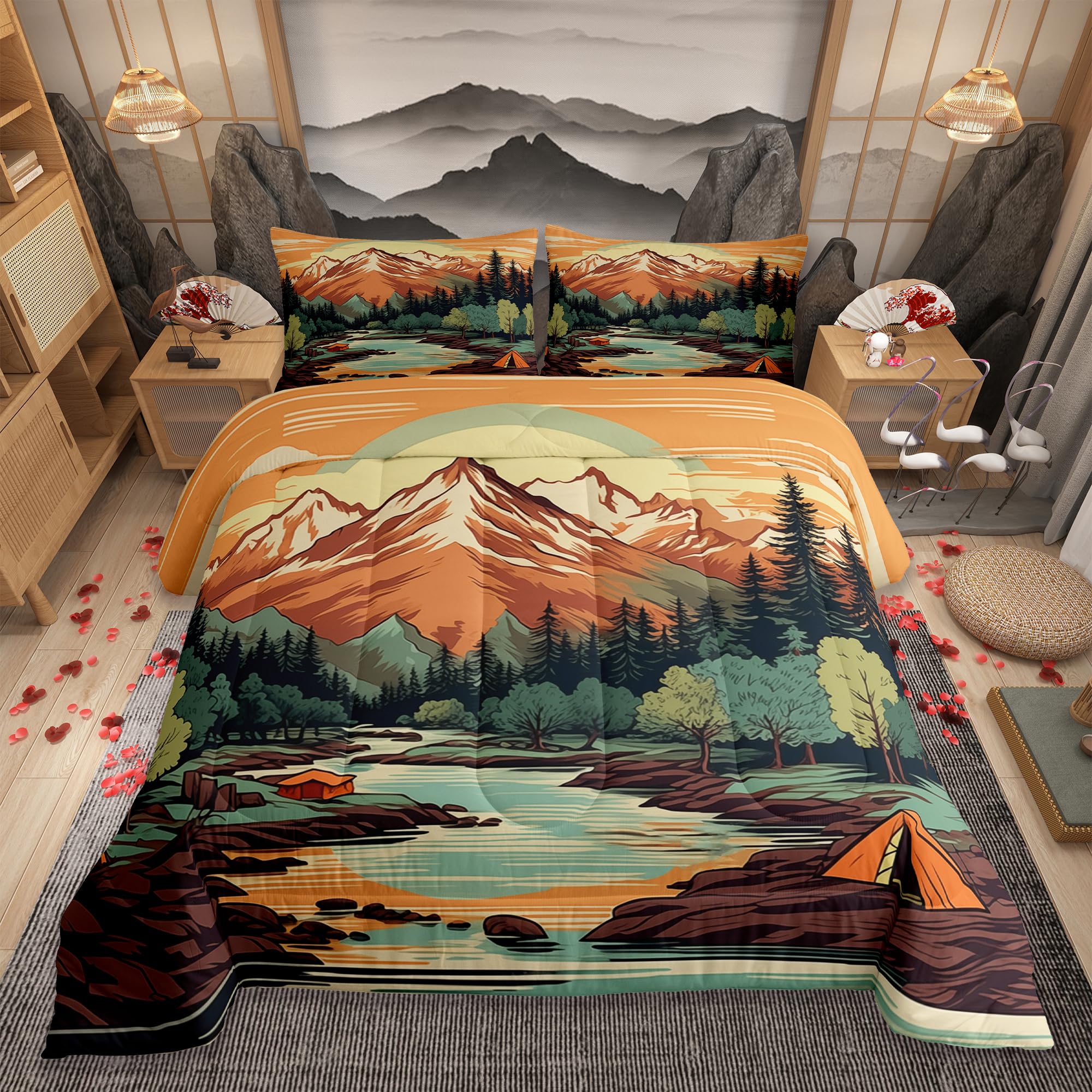 Happy Camper Camping Car Daisy Cardinalis Bedroom Decor For Camping
