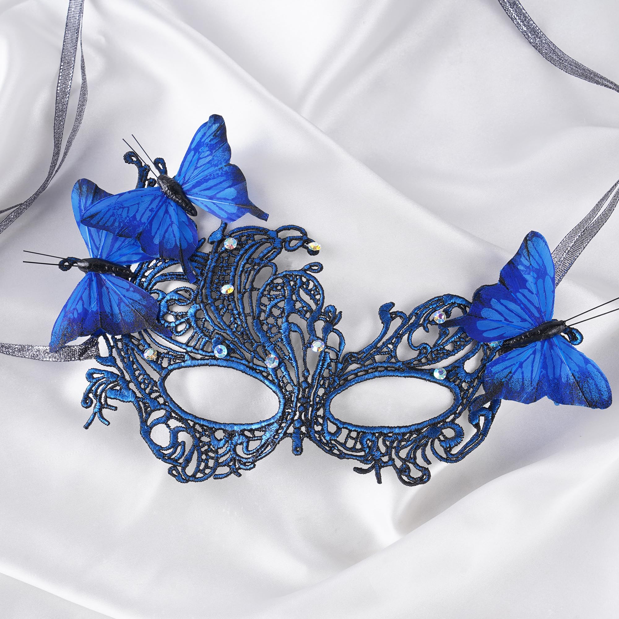 ETOFETE Halloween Butterfly Masquerade Masks for Adult Women Lace Half Face Mask Fancy Dress Cosplay Proms Carnival Accessory Costume - Image 4