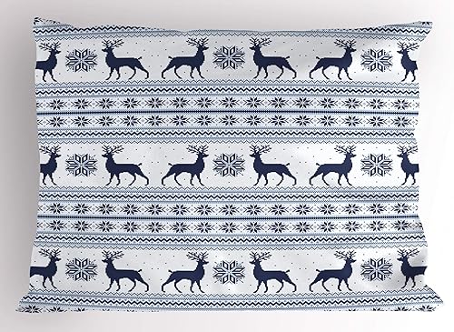 Miniatura 65 de Ambesonne Funda de almohada de Papá Noel, motociclista de Papá Noel, montar en motocicleta, arte pop, estilo retro, efecto de medio tono, funda