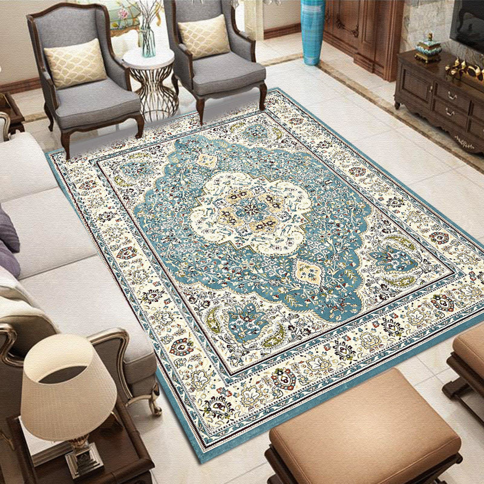 Tapis antiscivolo lavable de style ethnique 180x240 pour chambre