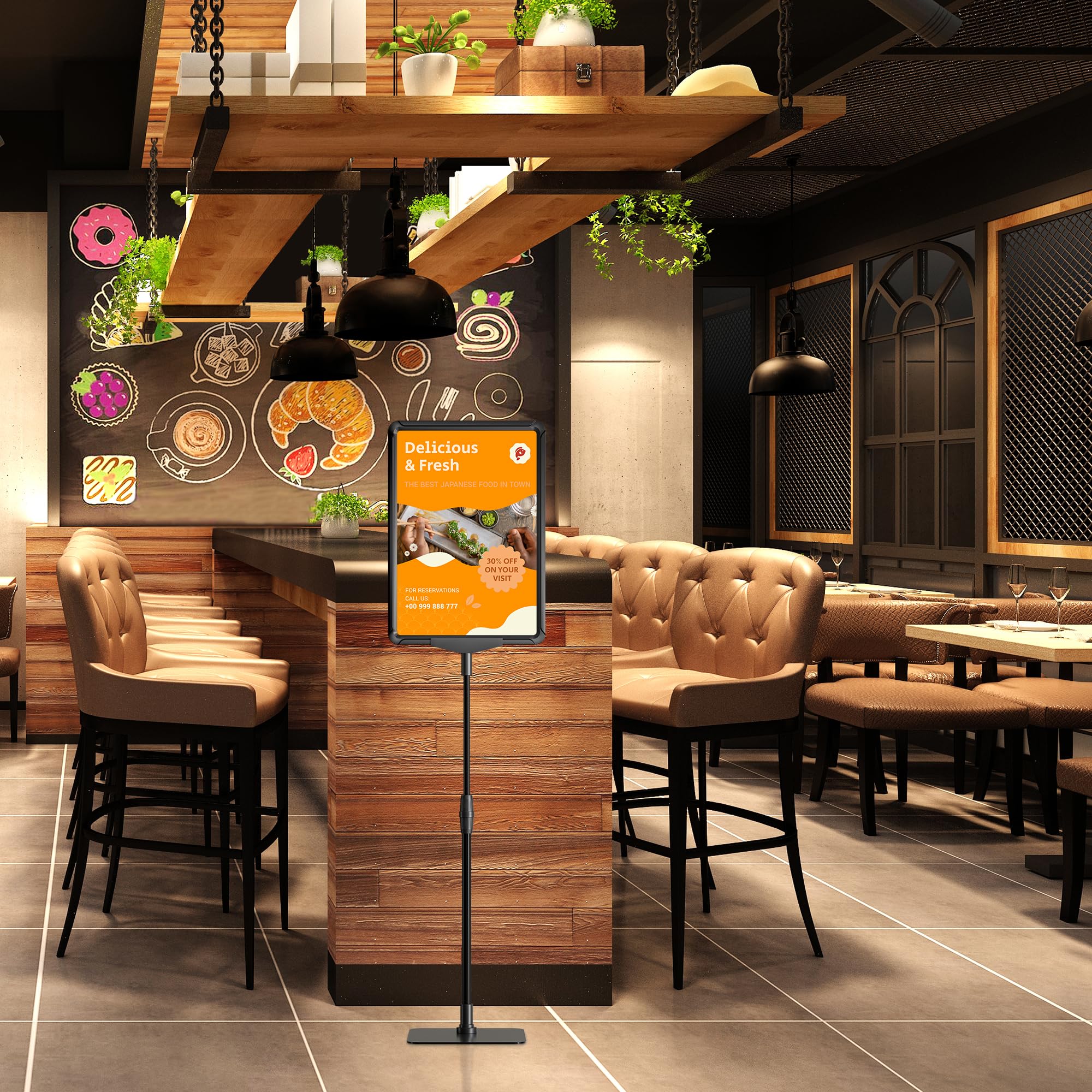 Présentoir Réglable Pour Affiches A4 Et A3 - Support Publicitaire Intérieur/extérieur - Pour Restaurant, Magasin, Bureau