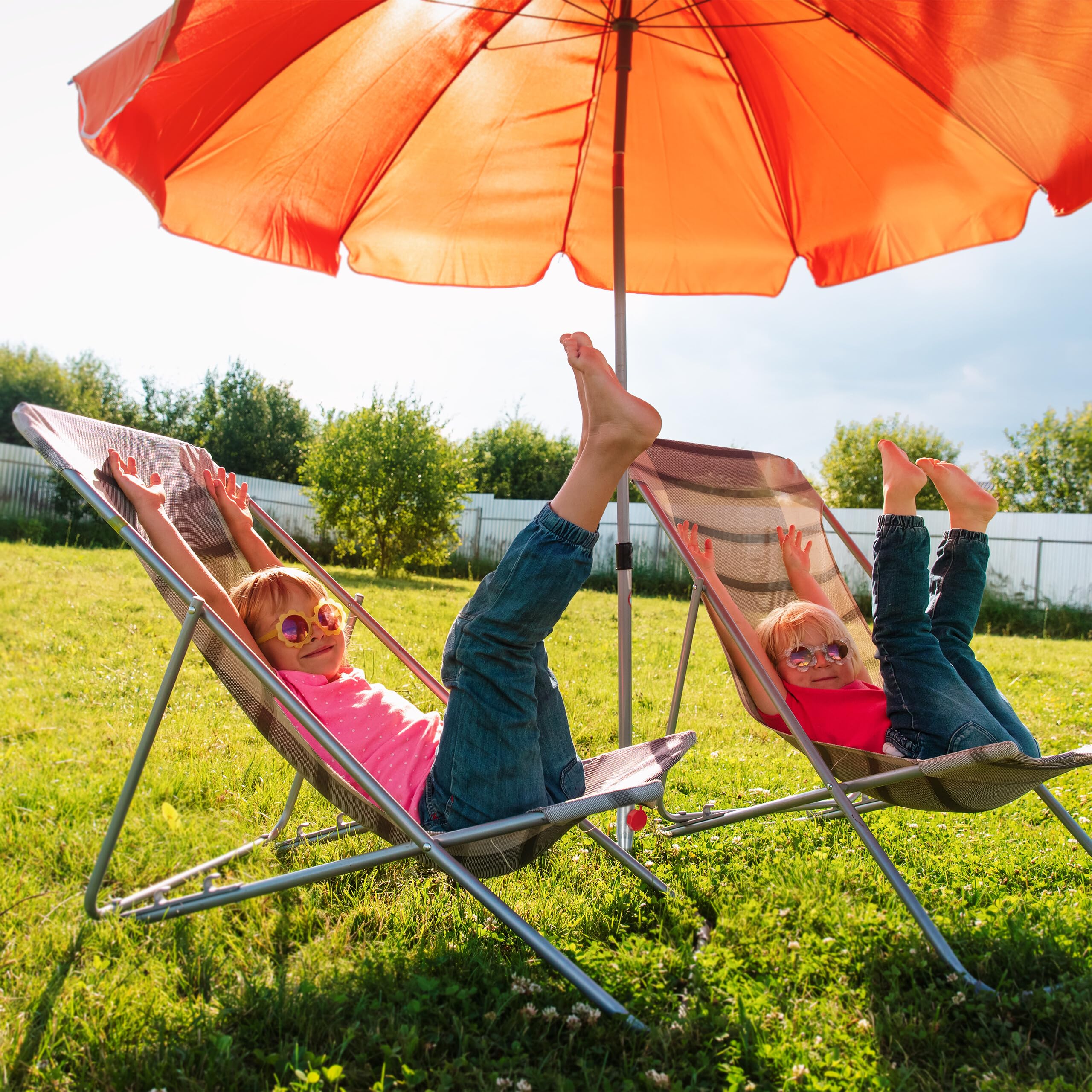 Relaxdays Douille de Sol, Lot de 2, Parasol & séchoir, à Visser, pour mâts de 25-55 mm, Base d’ancrage, argenté - Rouge