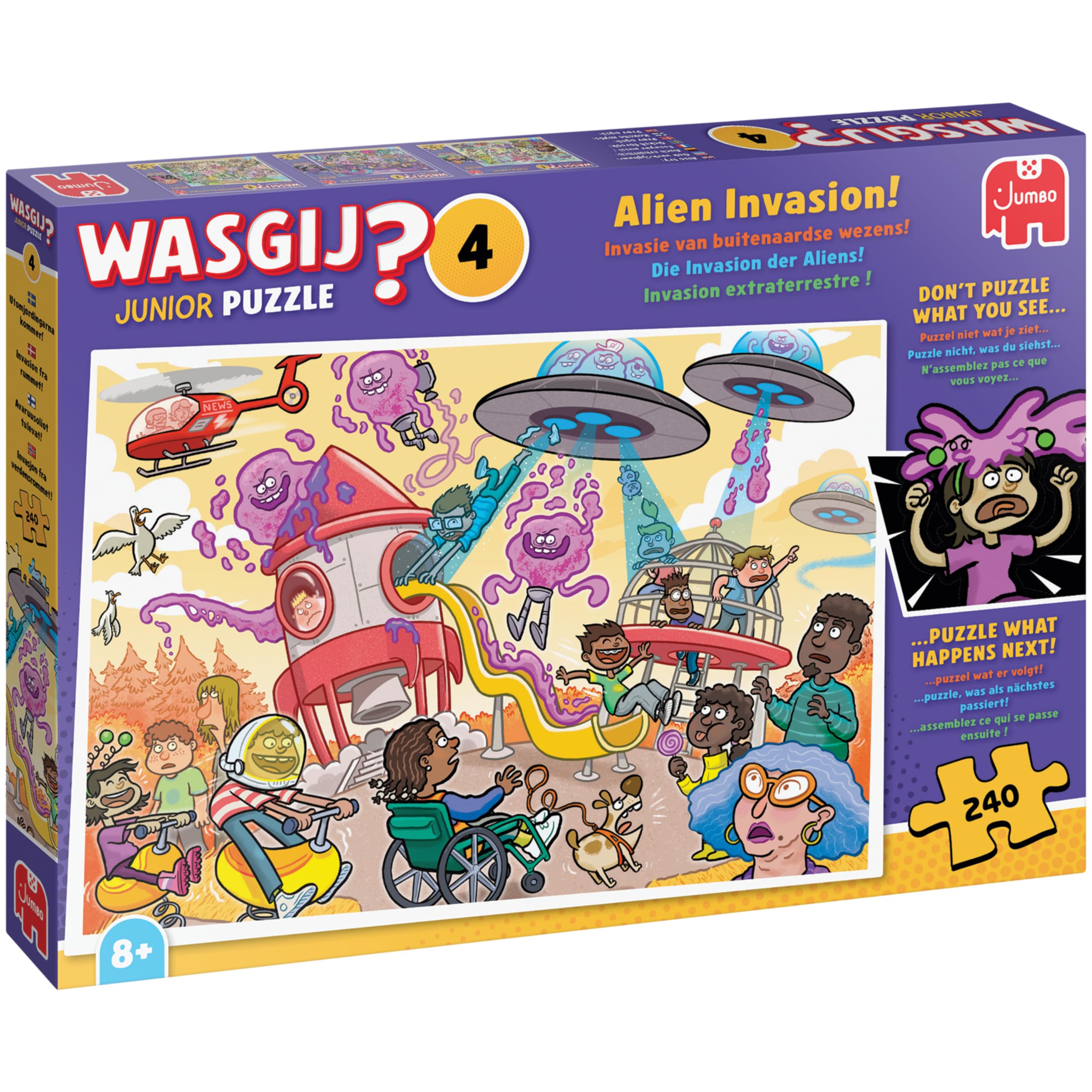 Wasgij Junior 4 - Alien Invasion – 240 Piece Kids Jigsaw Puzzle - Age 8 +