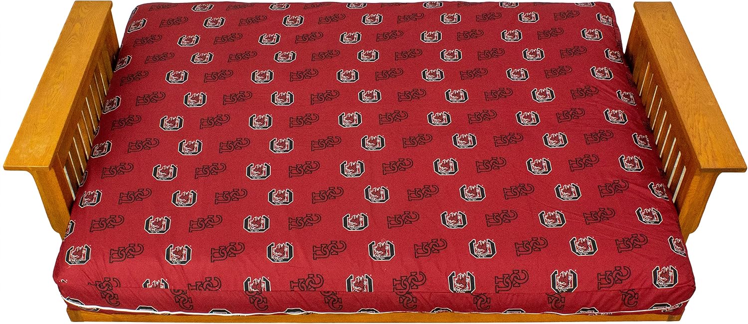 College Covers Everything Comfy South Carolina Gamecocks Futon Cover, Full (54" x 76" x 6") Size Fits 6" and 8" Mats
