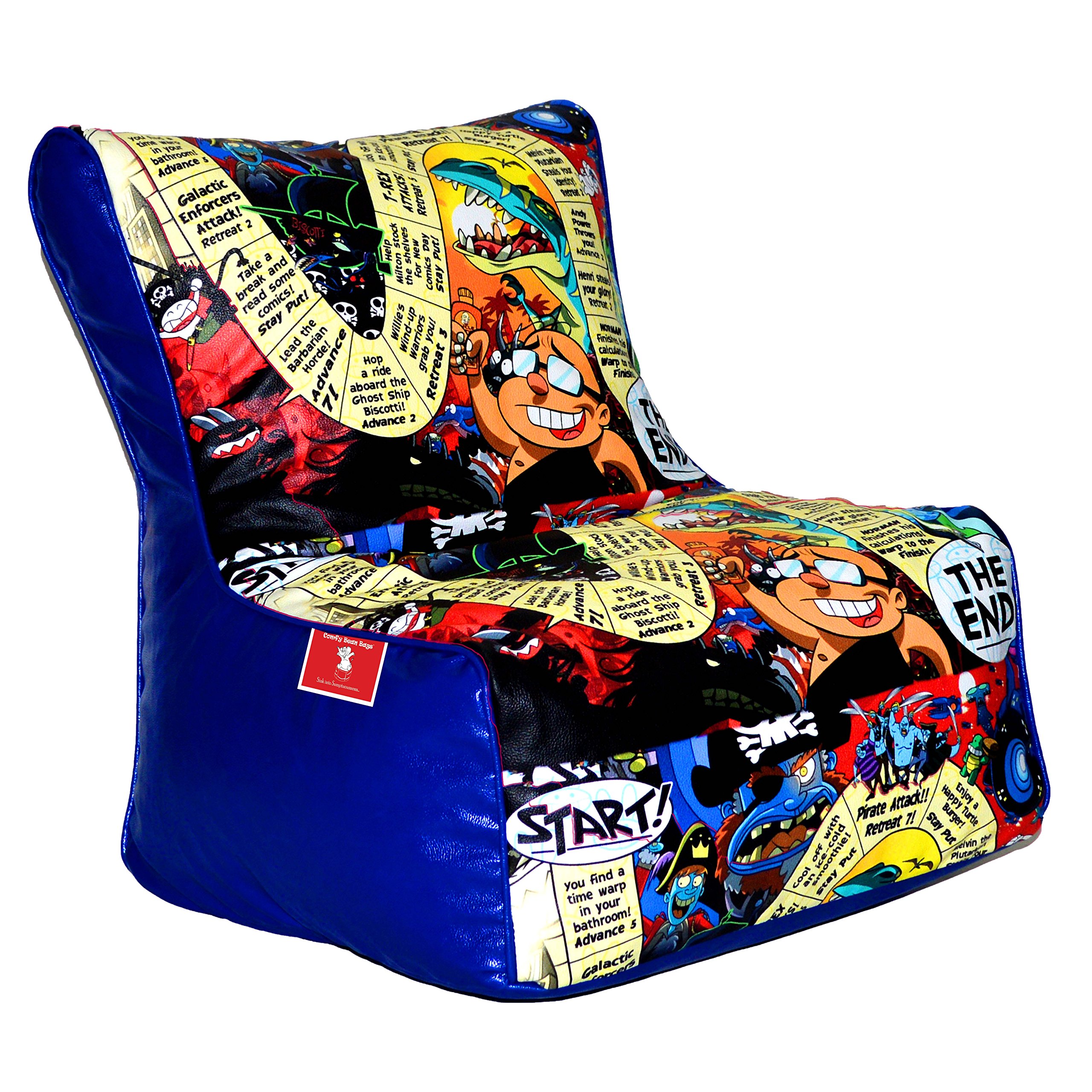 ComfyBean Bags Bean Chair Kids Bean Bag Filled with Beans Filler (Multi-Color)