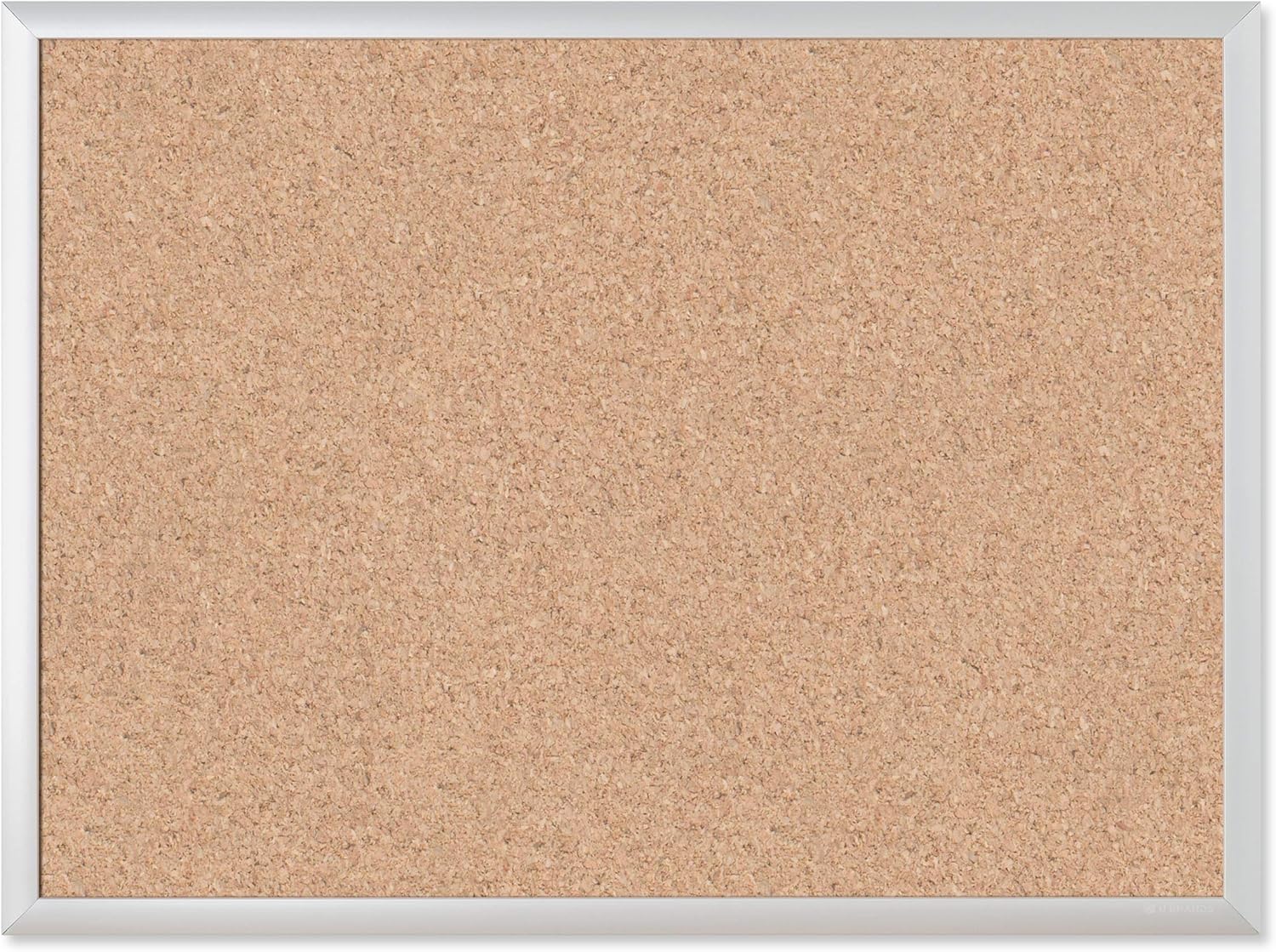 U Brands Cork Bulletin Board, 17 x 23 Inches, Silver Aluminum Frame (020U00-01) : Office Products