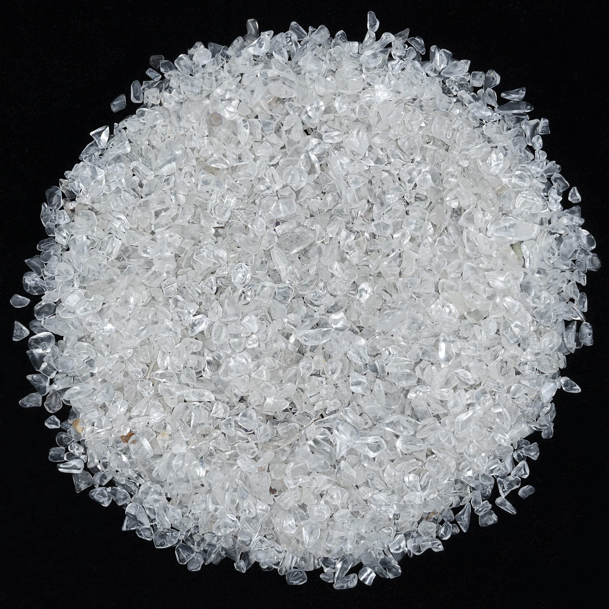 ZAICUS Clear Quartz Tumbled Chips 500g - Natural Healing Crushed Crystal Stones for Aquarium Decor, Vase Filler, Plant Pots, Fountains, Flower Pot Decoration, Wishing Bottles, and Crafts-image-25